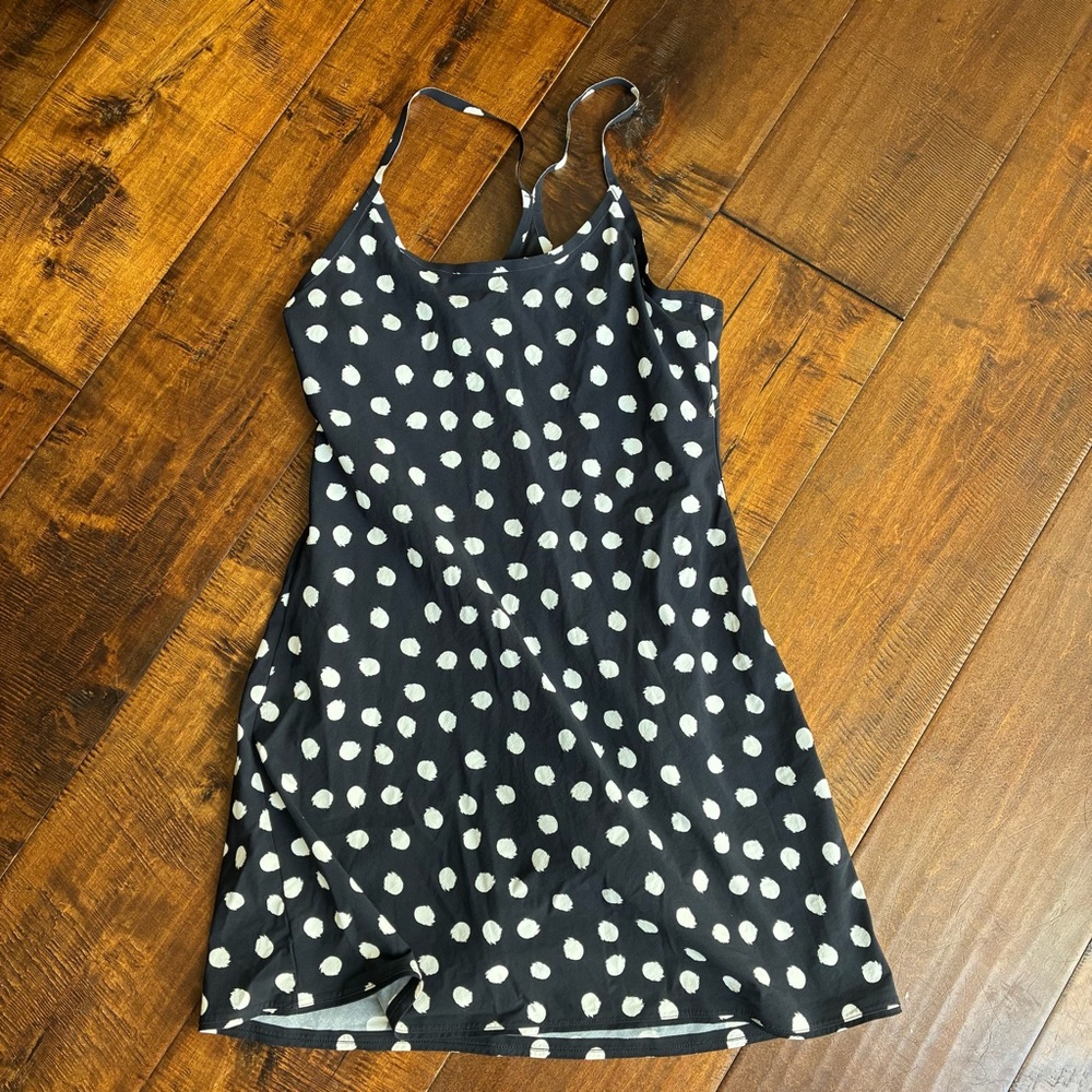 Outdoor Voices Black and White polka dot Exercise Dress